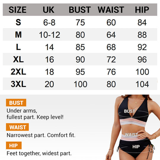 🌸 50% OFF NOW! 🌸High Waisted Tummy Control Color Block Bikini Sets