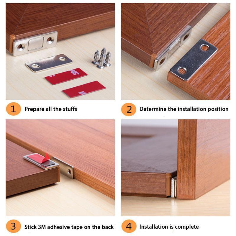 🚪🧲 LIMITED-TIME 50% OFF! 6-Piece Ultra-Thin Magnetic Door Catch Set – No-Drill Installation, Strong Hold & Stainless Steel Design 🏠