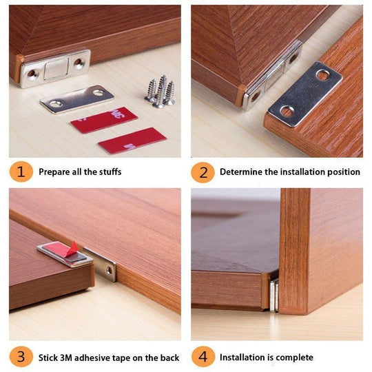 🚪🧲 LIMITED-TIME 50% OFF! 6-Piece Ultra-Thin Magnetic Door Catch Set – No-Drill Installation, Strong Hold & Stainless Steel Design 🏠