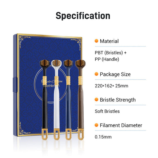 Three-head multi-angle cleaning toothbrush to ensure your oral safety