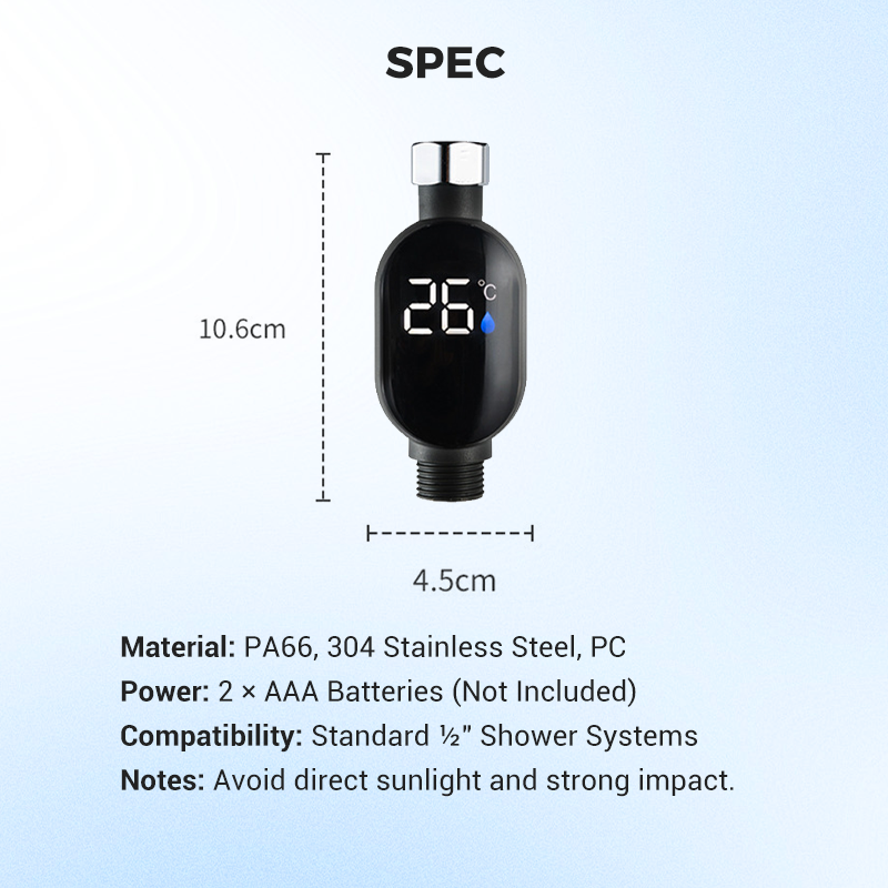 🌡️Shower Thermometer-Instant Digital Display, Waterproof & Easy Install for Safe Bathing 👶📦