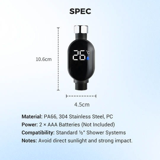 🌡️Shower Thermometer-Instant Digital Display, Waterproof & Easy Install for Safe Bathing 👶📦