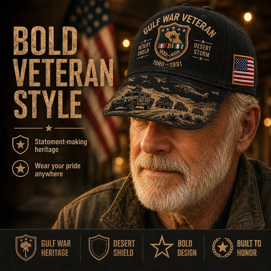 LAST DAY SALE 30% OFF⚡50K+ SOLD!!⚡Gulf War Veteran Desert Shield & Desert Storm Commemorative Cap