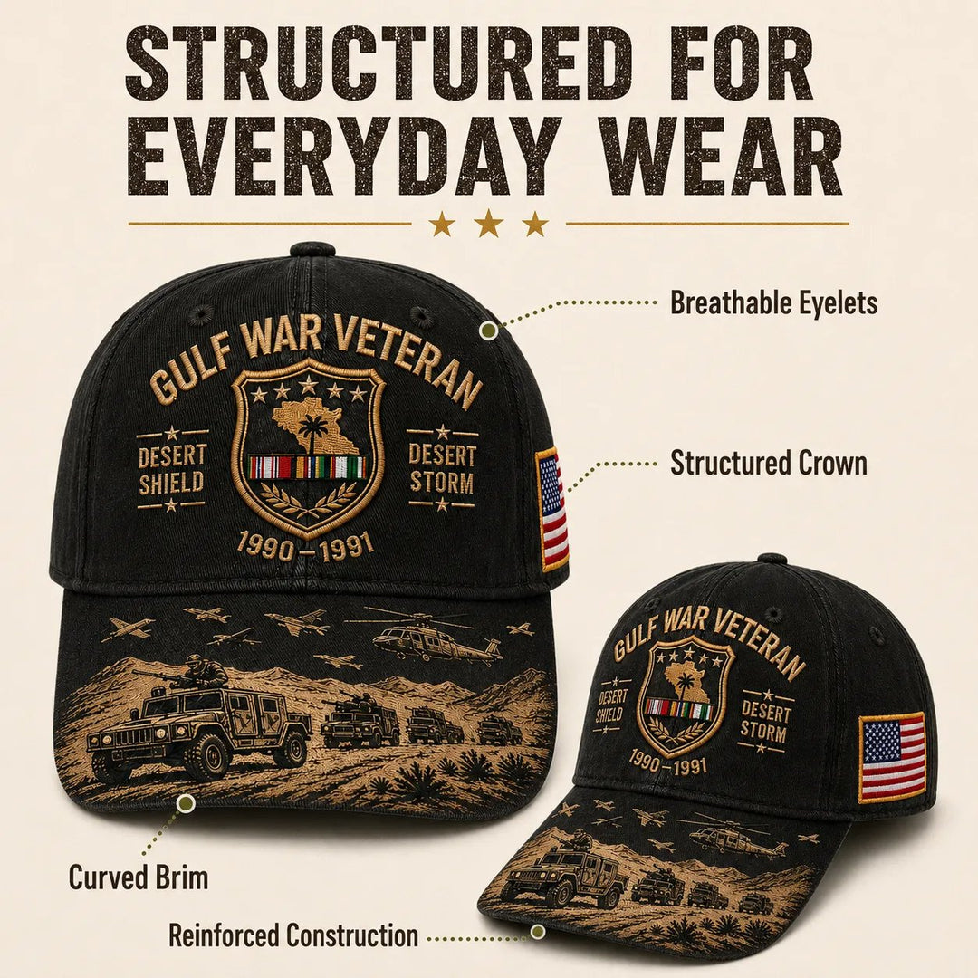 LAST DAY SALE 30% OFF⚡50K+ SOLD!!⚡Gulf War Veteran Desert Shield & Desert Storm Commemorative Cap