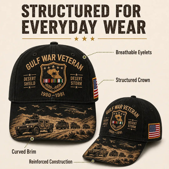 LAST DAY SALE 30% OFF⚡50K+ SOLD!!⚡Gulf War Veteran Desert Shield & Desert Storm Commemorative Cap