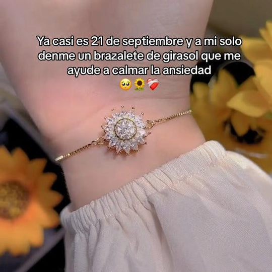 Spinning Sunflower Bracelet With Gift Box – A Calming and Relaxing Accessory for Mothers Day Gift, Valentines Day Gifts, Galentines Day Gifts, Birthday Gifts Jewelry