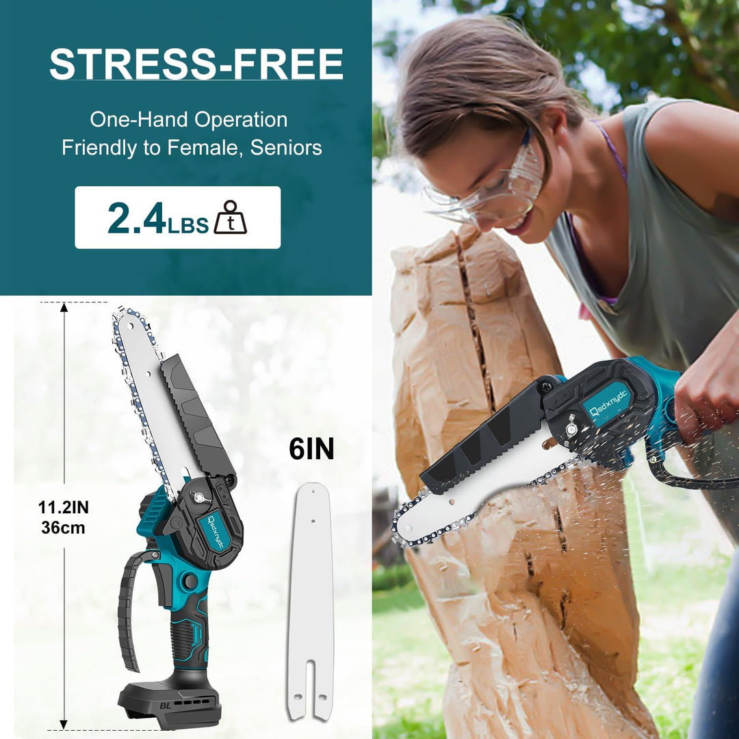 🎁2026 New Arrivals 50% OFF💥6-inch Cordless Mini Chainsaw with 2 Batteries🌲
