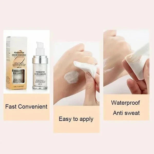🎁 KÖP 1 FÅ 1 GRATIS! ✨ Färgförändrande foundation för mogen hud - Felfri täckning, naturligt utseende & Långvarig återfuktning 💧💄