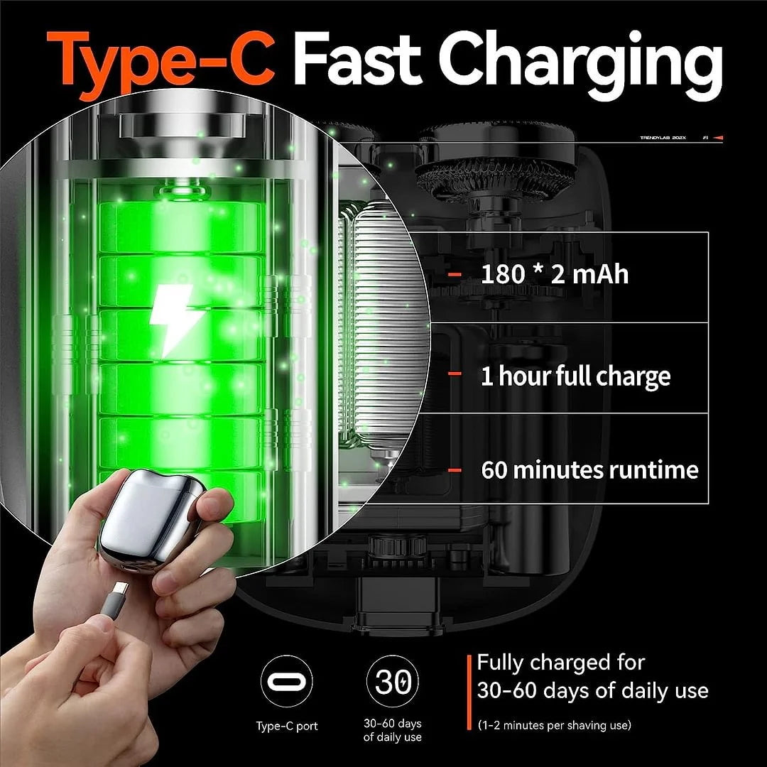 ✨HOT SALE✨2025 New Upgraded Mini Men's Shaver, Rechargeable Waterproof Compact Electric Shaver