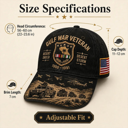 LAST DAY SALE 30% OFF⚡50K+ SOLD!!⚡Gulf War Veteran Desert Shield & Desert Storm Commemorative Cap
