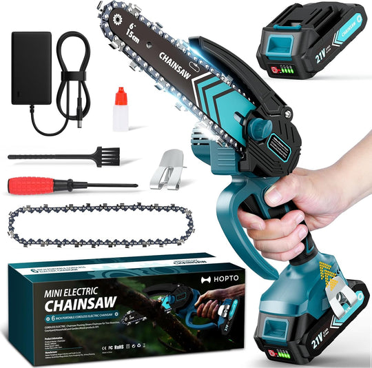 🎁2026 New Arrivals 50% OFF💥6-inch Cordless Mini Chainsaw with 2 Batteries🌲