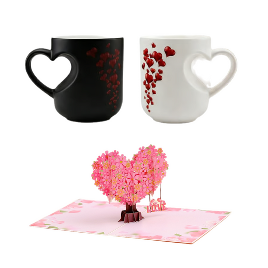Color Changing Heart Handle Ceramic Mug