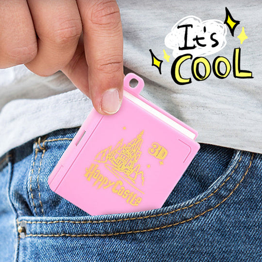 3D Foldable Dinosaur Castle Book Keychain