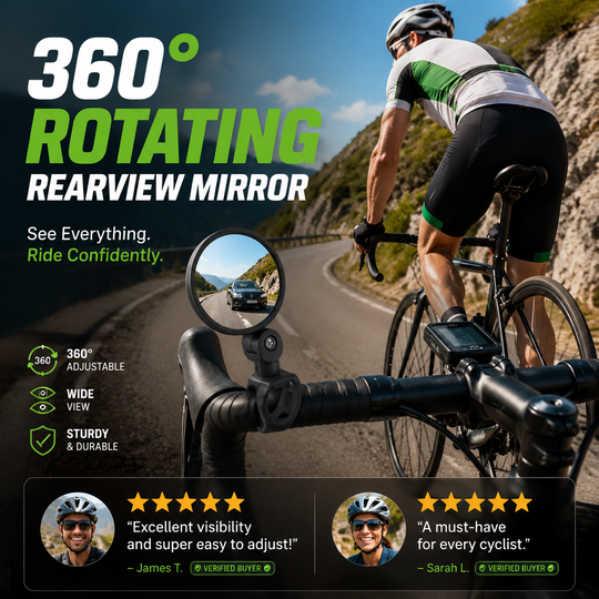 ⏳Limited-time 50% off⏰360 Degree Rotating Rearview Mirror🚴‍♂️🔎