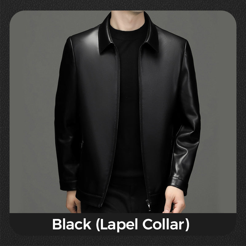 💥Chaqueta de coiro Fliwos® Tough Vibe para home: deseño axustado, ferraxes retro para motociclistas & Looks informais