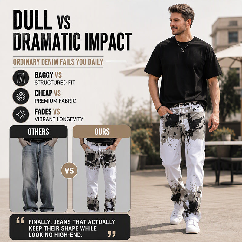Men's Trendy Camo Slim Jeans