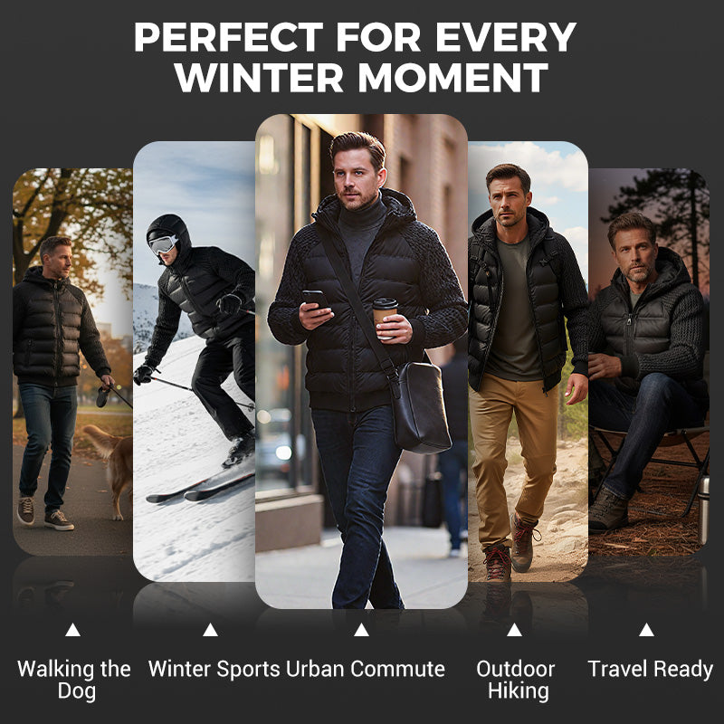 🔥Trending Now |Men's Windproof Padded & Hooded Jacket