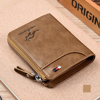 🔥Hot Sale 50% Off🔥🎁Men's Leather Zip Wallet (RFID Protected)✨