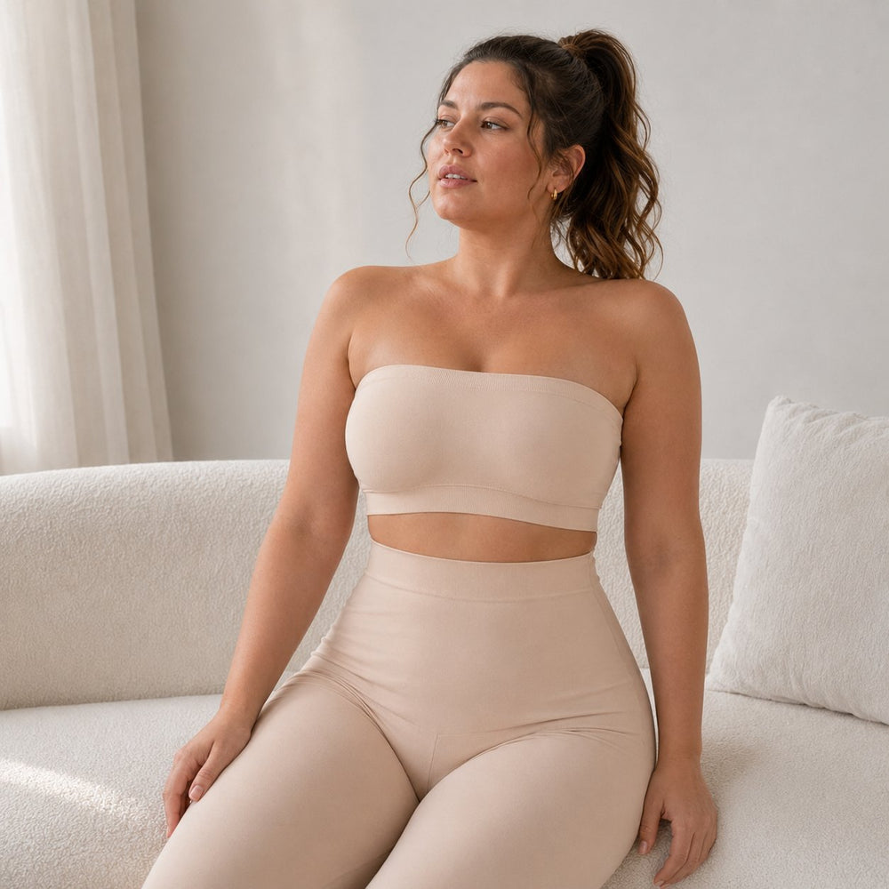 Anti-Slip Grip & Removable Straps✨Convertible Strapless Bandeau Bra with Wireless Comfort👍Suitable for All Body Types.🌹Buy 2 Get Free Shipping