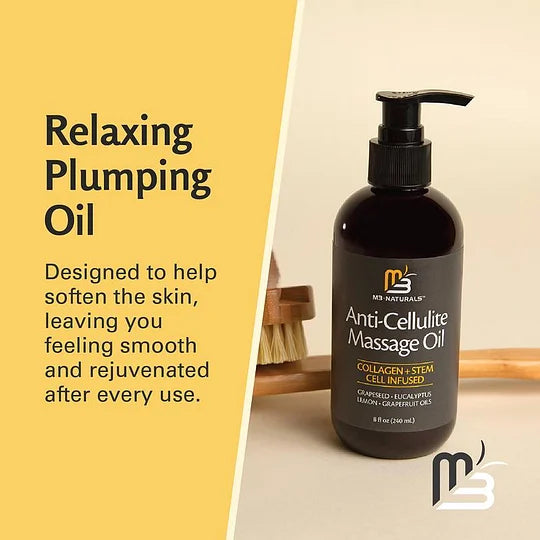 Body Care & Skin Care Massage Oil - Topical Collagen and Plant Stem Cell Body Oil to Restore Texture and Elasticity - Soothing Body Oil