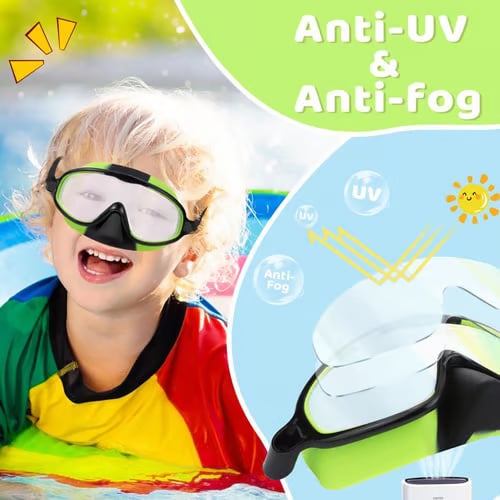 🏊‍♀️HD children's large frame waterproof and anti-fog swimming goggles