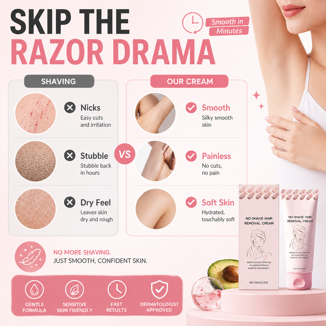 ⏰ SUMMER FLASH SALE – 50% OFF ☀️ Get Baby-Smooth Skin Instantly! Nourishing Depilatory Cream That Gently Removes Hair & Refines Texture. Stock Up Now! 🧴💖