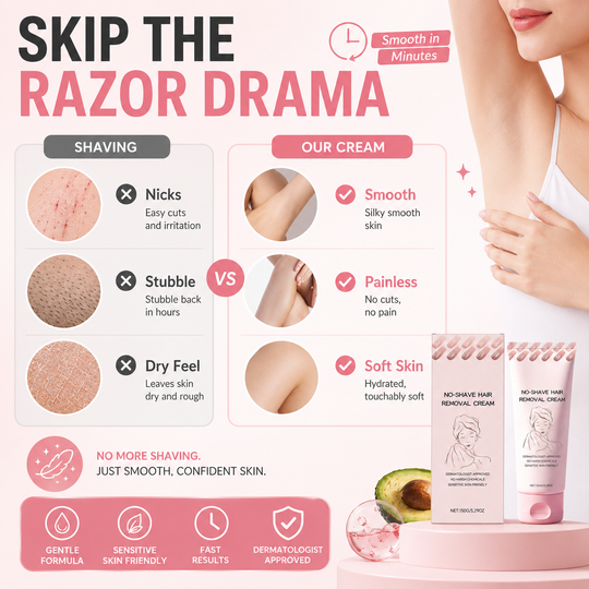 ⏰ SUMMER FLASH SALE – 50% OFF ☀️ Get Baby-Smooth Skin Instantly! Nourishing Depilatory Cream That Gently Removes Hair & Refines Texture. Stock Up Now! 🧴💖