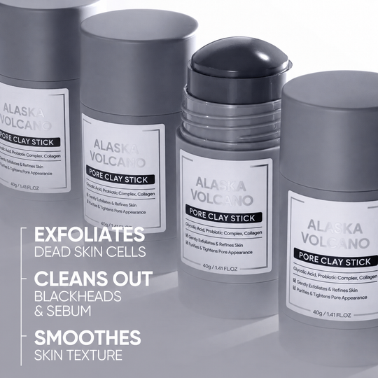 Dual Clay Mask Stick Set — Mugwort Clarifying / Volcanic Mud Detoxifying / Brightening & Even-Toning