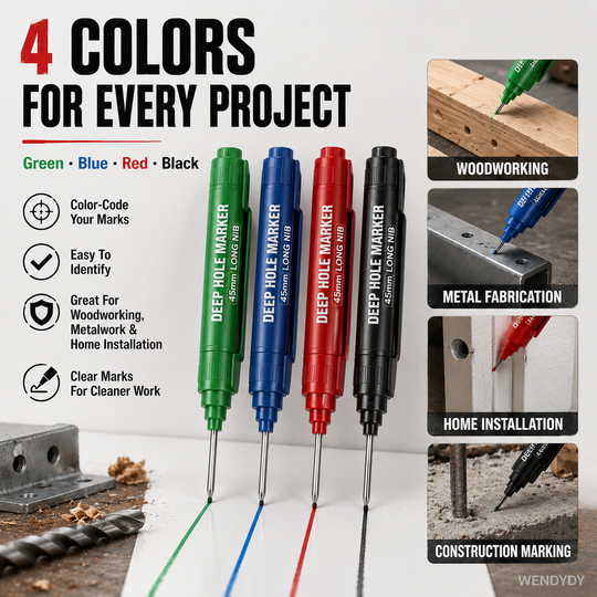 📢📢Buy 1 Get 1 Free⏰Deep Hole Marker with 45mm Long Nib