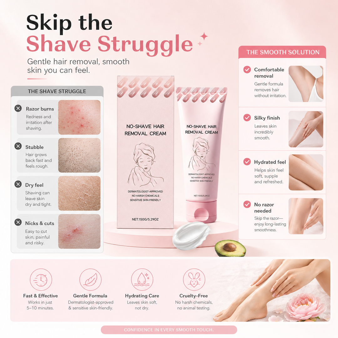 ⏰ SUMMER FLASH SALE – 50% OFF ☀️ Get Baby-Smooth Skin Instantly! Nourishing Depilatory Cream That Gently Removes Hair & Refines Texture. Stock Up Now! 🧴💖