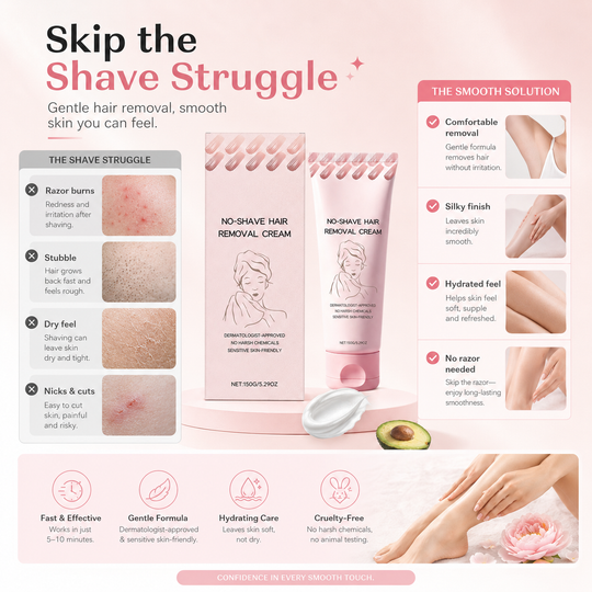 ⏰ SUMMER FLASH SALE – 50% OFF ☀️ Get Baby-Smooth Skin Instantly! Nourishing Depilatory Cream That Gently Removes Hair & Refines Texture. Stock Up Now! 🧴💖