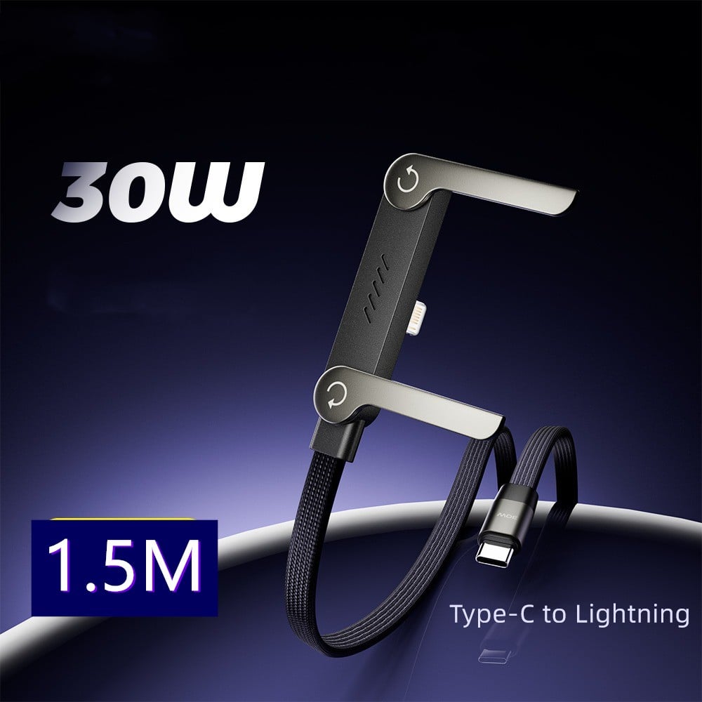 🎁 Christmas Early Sale 🔥 2-in-1 Braided Fast Charge Cable With Built-in Phone Stand