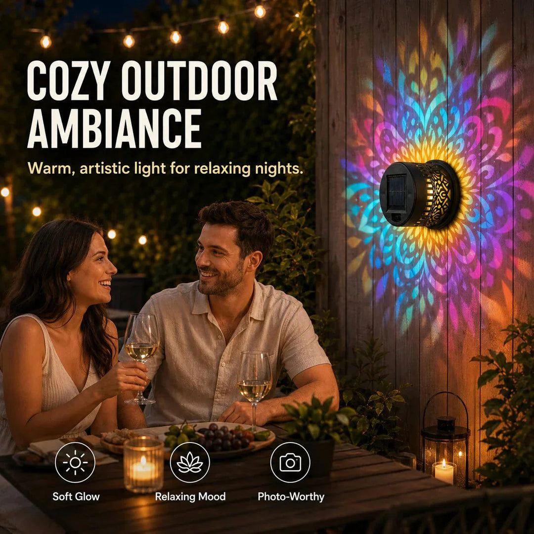 💡💓Surprise Price: Only £10.99!!🔥Solar-Powered Mandala Projector Light🎁🏠
