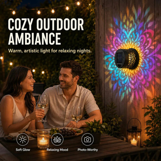 💡💓Surprise Price: Only £10.99!!🔥Solar-Powered Mandala Projector Light🎁🏠