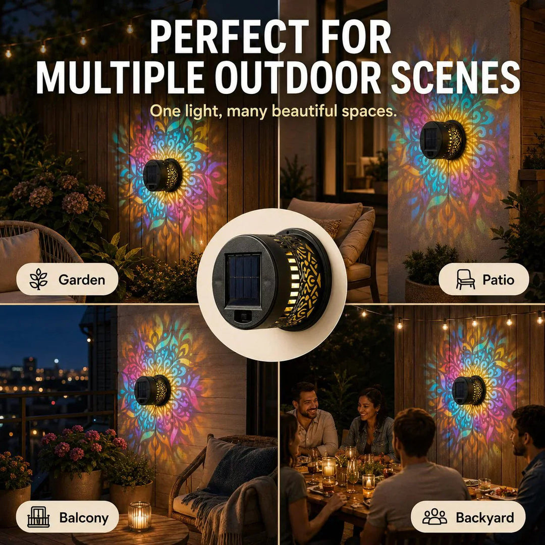 💡💓Surprise Price: Only £10.99!!🔥Solar-Powered Mandala Projector Light🎁🏠