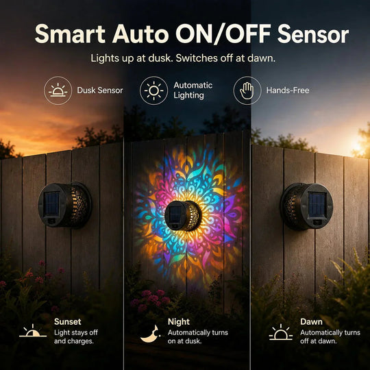 💡💓Surprise Price: Only £10.99!!🔥Solar-Powered Mandala Projector Light🎁🏠