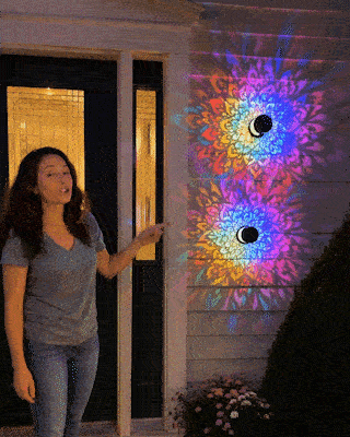 💡💓Surprise Price: Only £10.99!!🔥Solar-Powered Mandala Projector Light🎁🏠