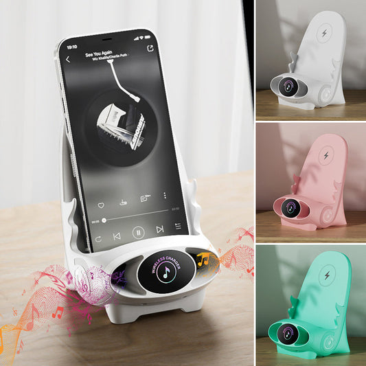 🪑 50% OFF NOW! 📱 Mini Chair Phone Holder with Wireless Charger - 15W Fast Charging, Adjustable Viewing Angles for Desk/Car/Home Use ⚡✨