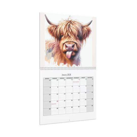 🏆Flash Sale⚡ 11K+ SOLD! Almost Gone-🐮Highland Cow Calendar 2026 📅