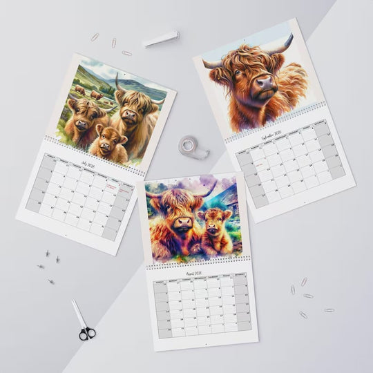🏆Flash Sale⚡ 11K+ SOLD! Almost Gone-🐮Highland Cow Calendar 2026 📅