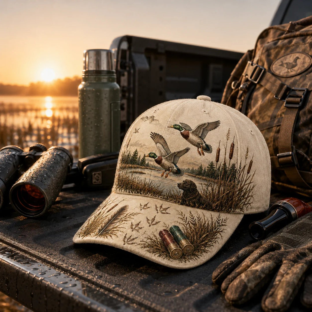💥SPECIAL OFFER 50% OFF -🦆 WILD & READY HAT FOR DUCK HUNTING - 100% COTTON