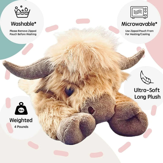 🎉New Year Sale:30% OFF🥳90K+ SOLD! 🎁✨Cute Cartoon Highland Cow Stuffed Toy