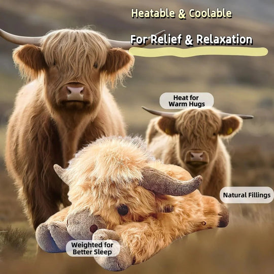 🎉New Year Sale:30% OFF🥳90K+ SOLD! 🎁✨Cute Cartoon Highland Cow Stuffed Toy