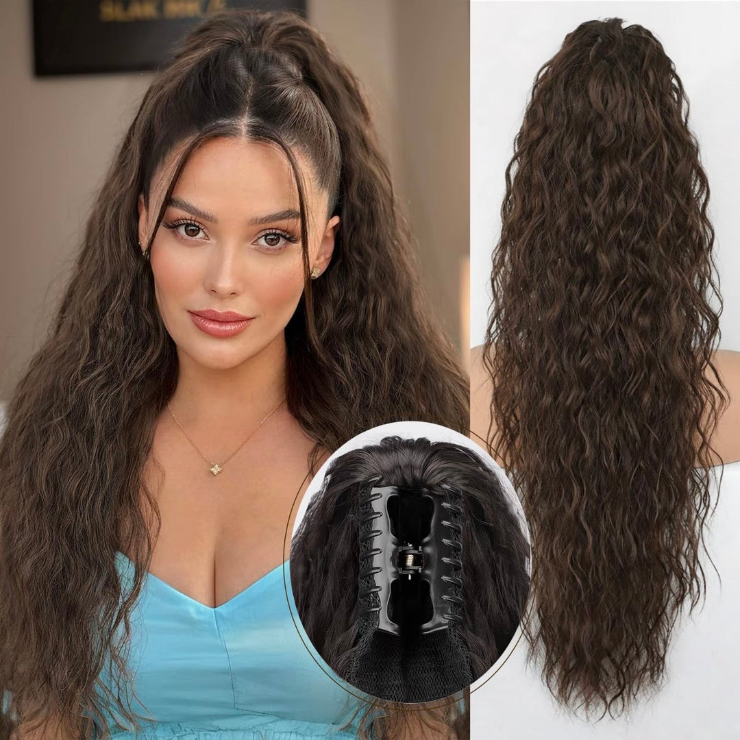 🩷LAST DAY PROMOTION - 50%OFF😍Curly Wavy Frizzy Hair Extension with Ponytail