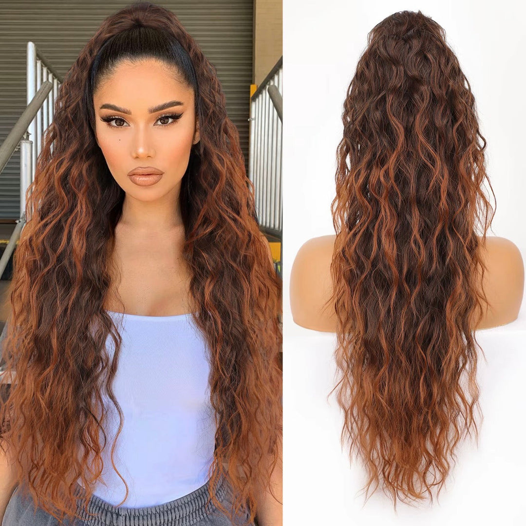 🩷LAST DAY PROMOTION - 50%OFF😍Curly Wavy Frizzy Hair Extension with Ponytail