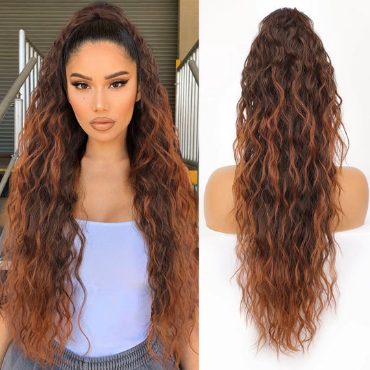 🩷LAST DAY PROMOTION - 50%OFF😍Curly Wavy Frizzy Hair Extension with Ponytail