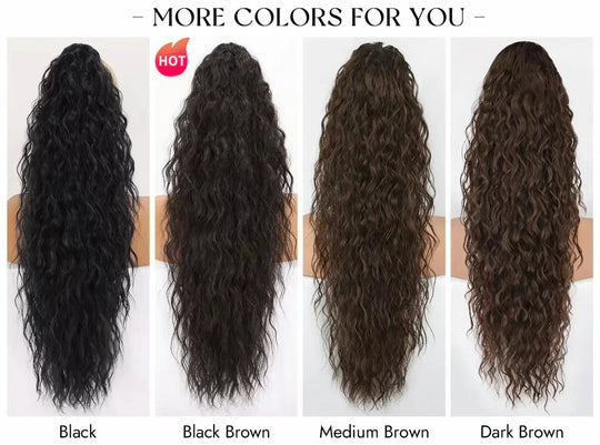 🩷LAST DAY PROMOTION - 50%OFF😍Curly Wavy Frizzy Hair Extension with Ponytail