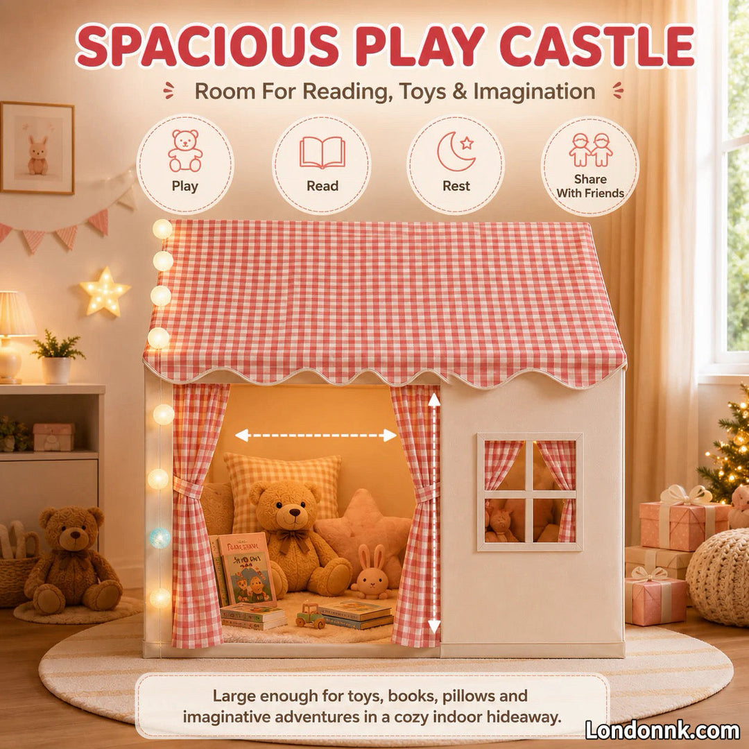 🏰 49% OFF NOW! ⏰ Children's Play Tent Castle – Spacious & easy to set up – Breathable fabric, perfect for indoor or outdoor fun – encourages imaginative play ✨🧸