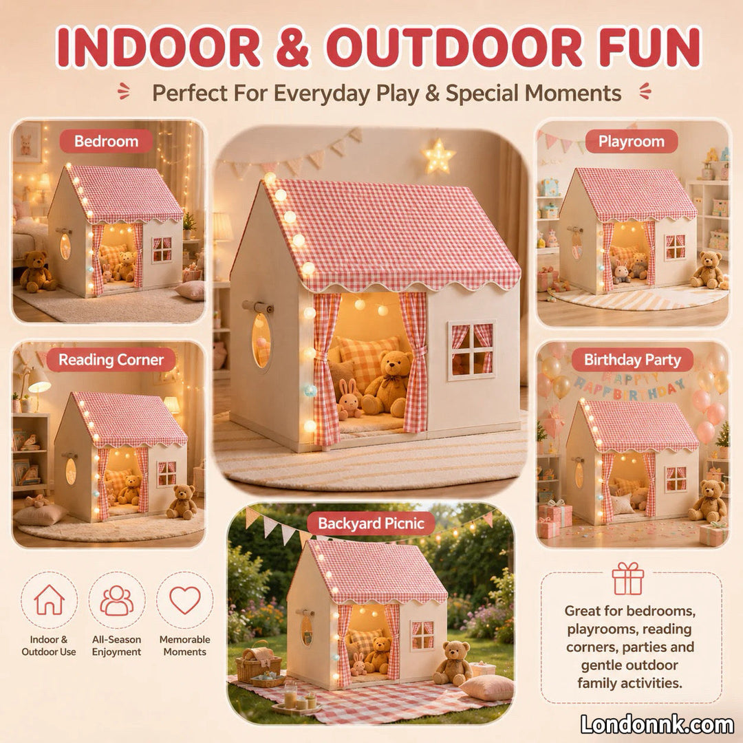 🏰 49% OFF NOW! ⏰ Children's Play Tent Castle – Spacious & easy to set up – Breathable fabric, perfect for indoor or outdoor fun – encourages imaginative play ✨🧸