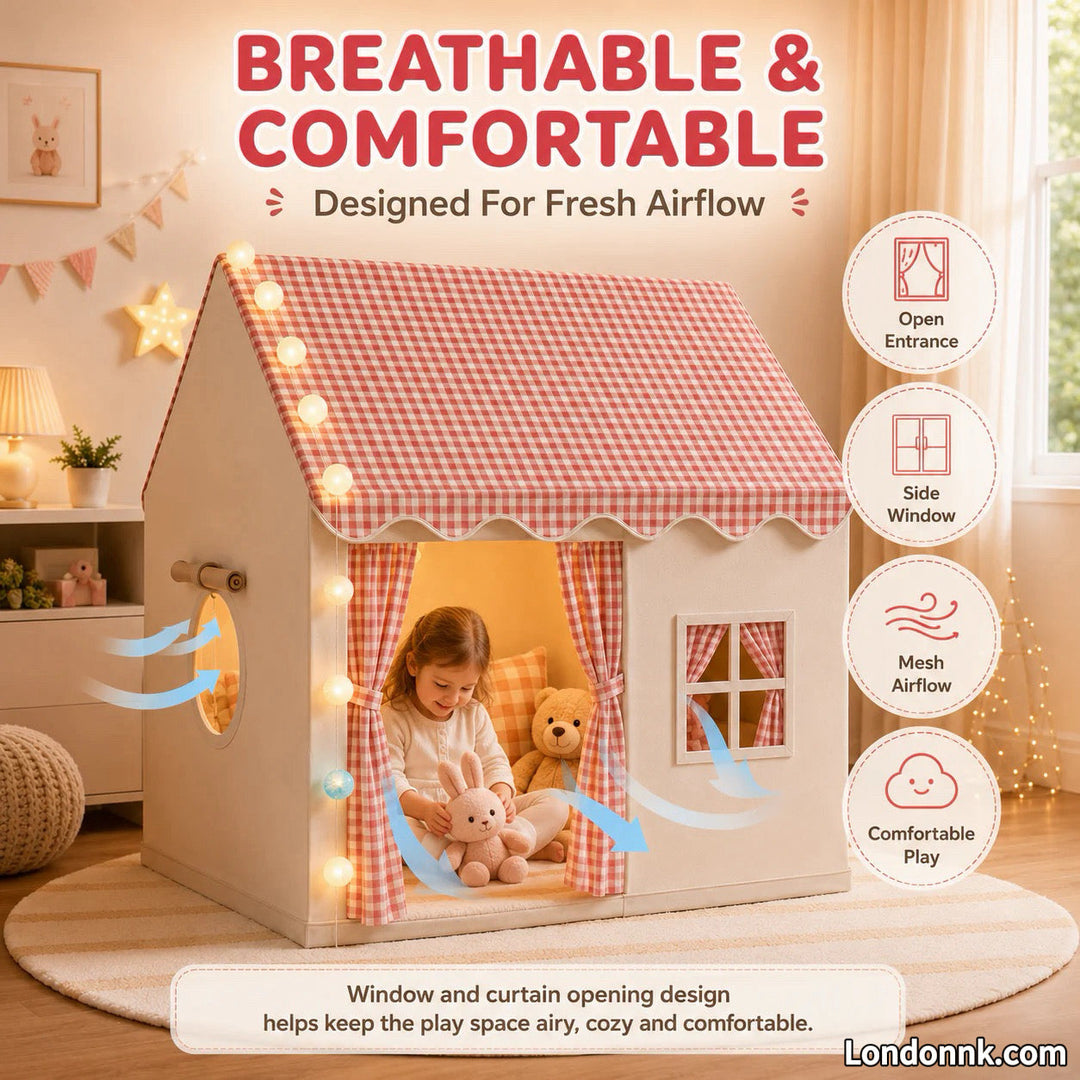 🏰 49% OFF NOW! ⏰ Children's Play Tent Castle – Spacious & easy to set up – Breathable fabric, perfect for indoor or outdoor fun – encourages imaginative play ✨🧸